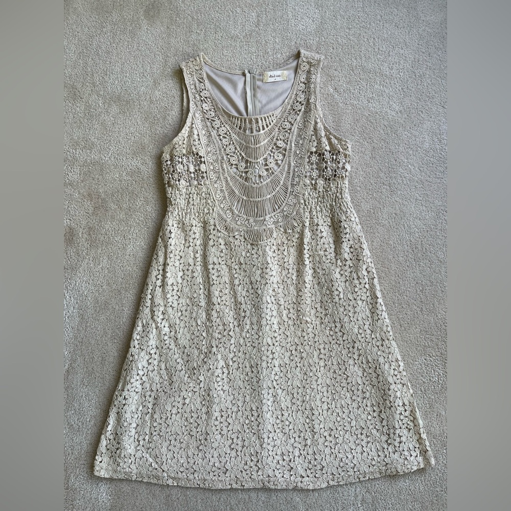 Altar'd State Cream Halter Sundress